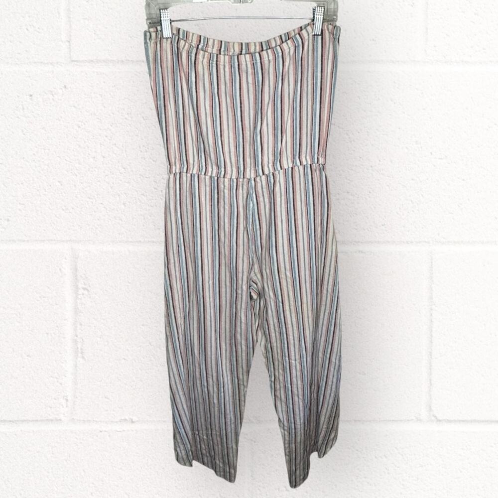 Anthropologie Drew Emerson Striped Strapless Jumpsuit - Picture 6 of 7